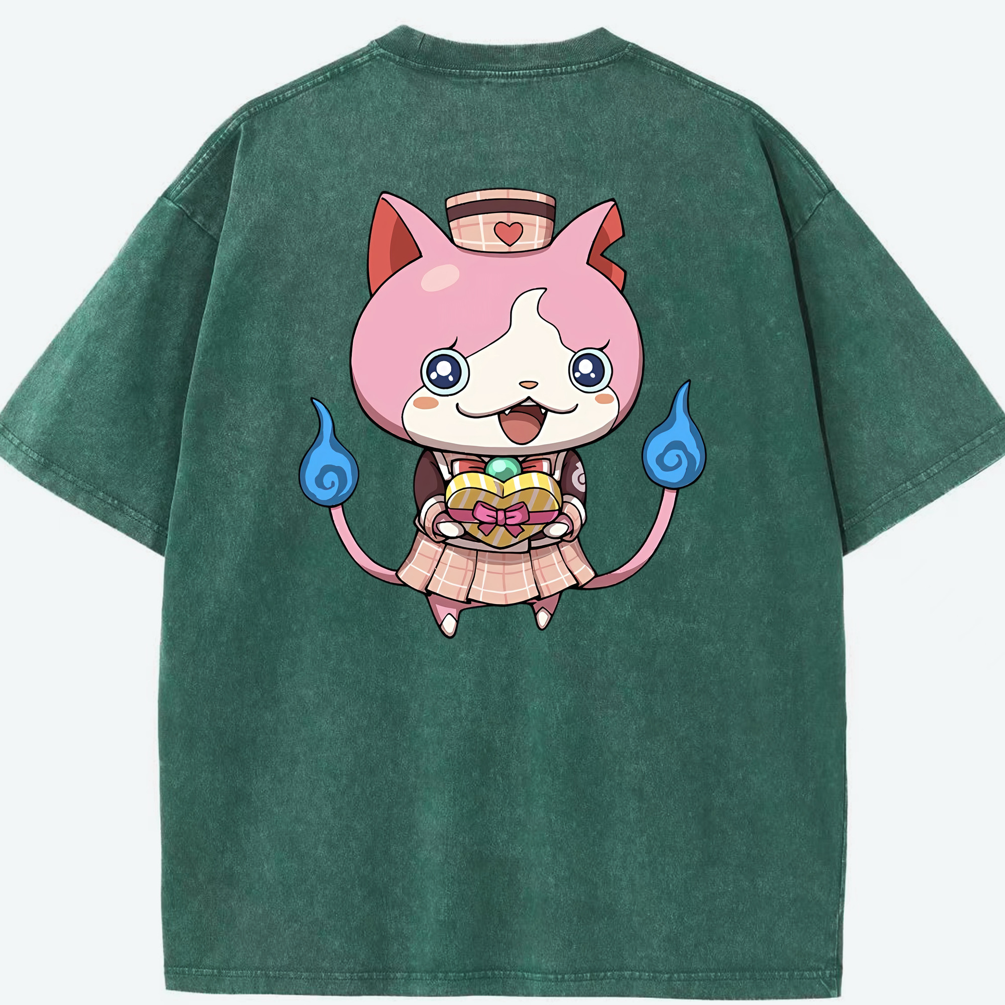 （画像用） 妖怪ウォッチ Yo-kai Watch 綿100% ヴィンテージ風 半袖Tシャツ（背面プリント）